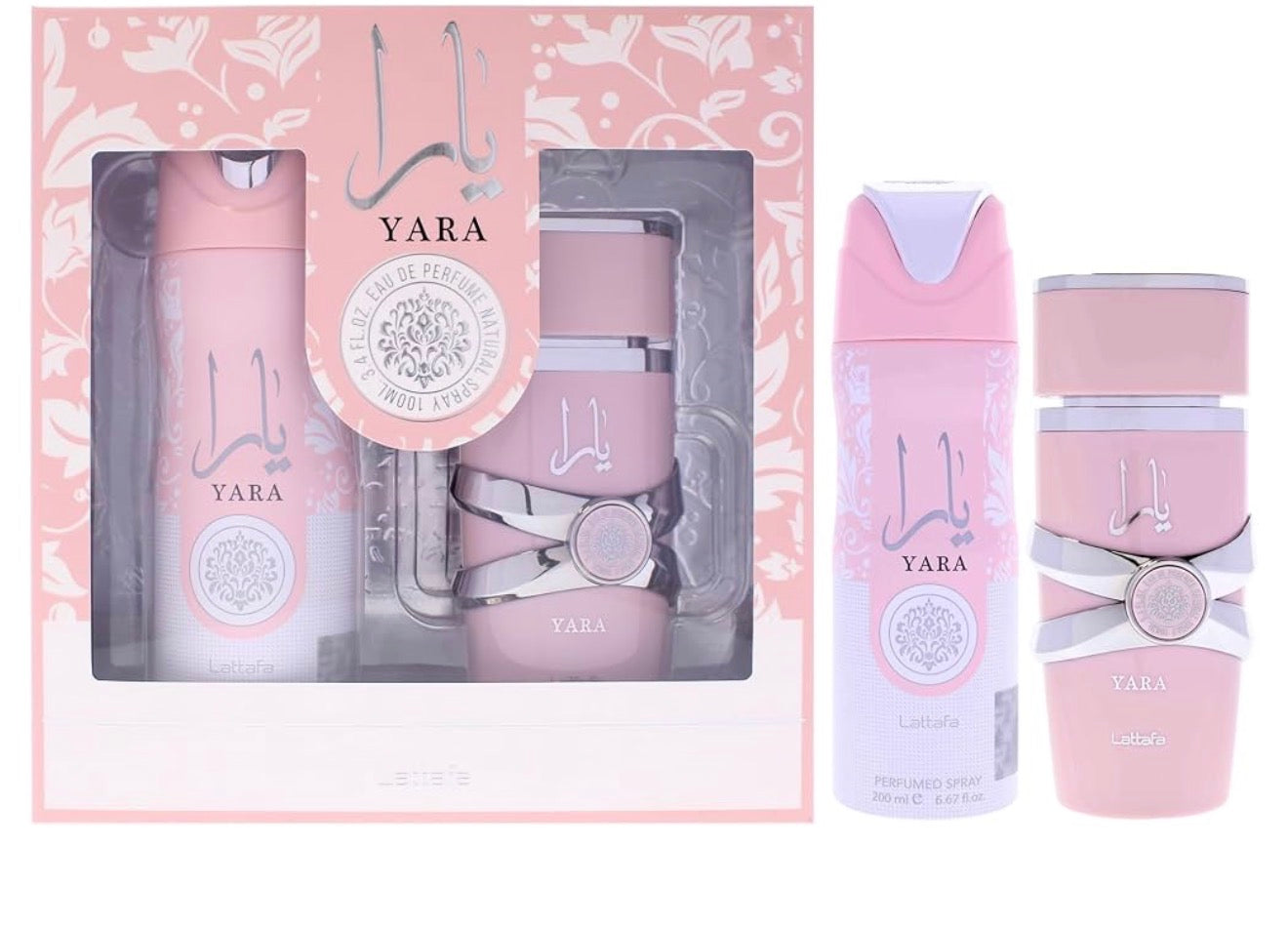 Yara Gift Set coffret parfum Lattafa rose