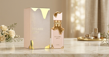 Bannière de luxe pour le parfum Lattafa Eclaire