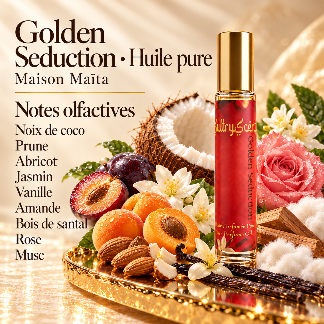 Golden Seduction · Huile pure – notes olfactives corrigées