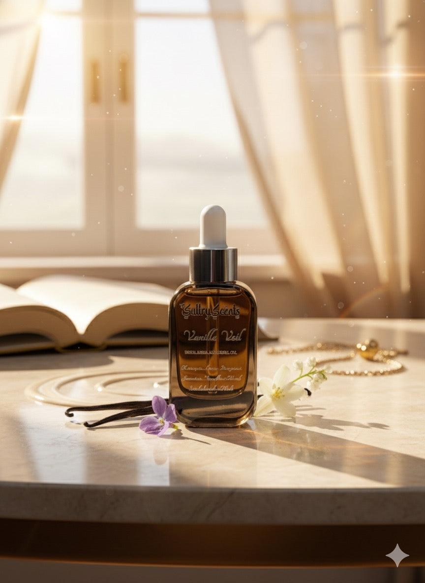 Vanilla Veil - huile parfumée pure - Poudrée et Vanillée - Vegane - Long Lasting