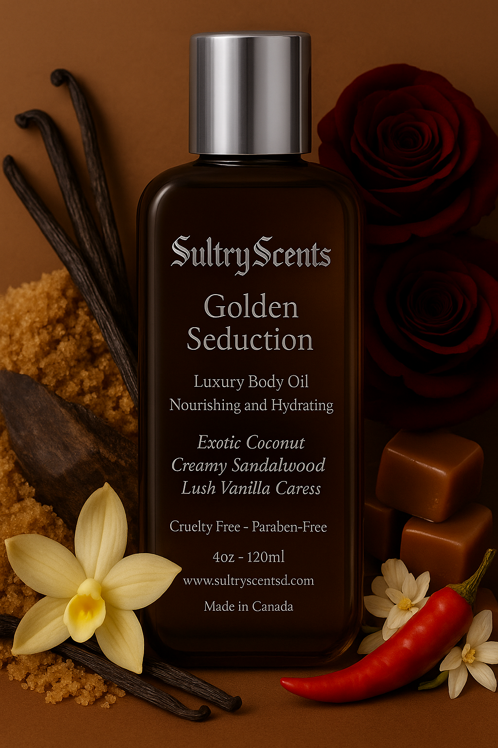 Golden Seduction - Huile Parfumée pour le Corps - Body Oil