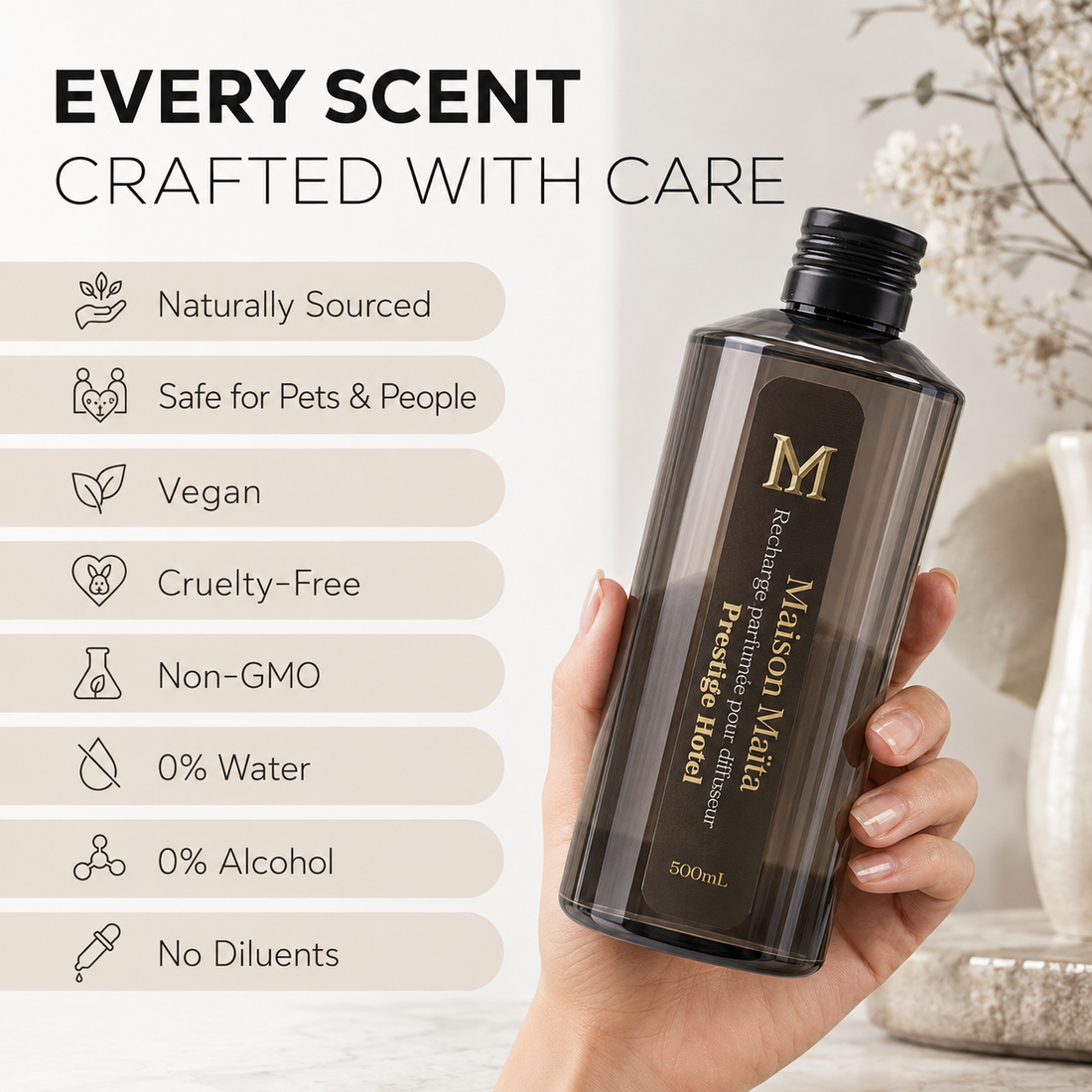 Prestige Hotel — Recharge parfumée pour diffuseur 500 mL
