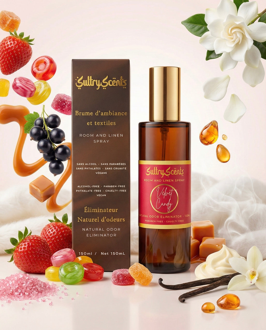 Velvet Candy - Brume d’ambiance- Room and Linen Spay