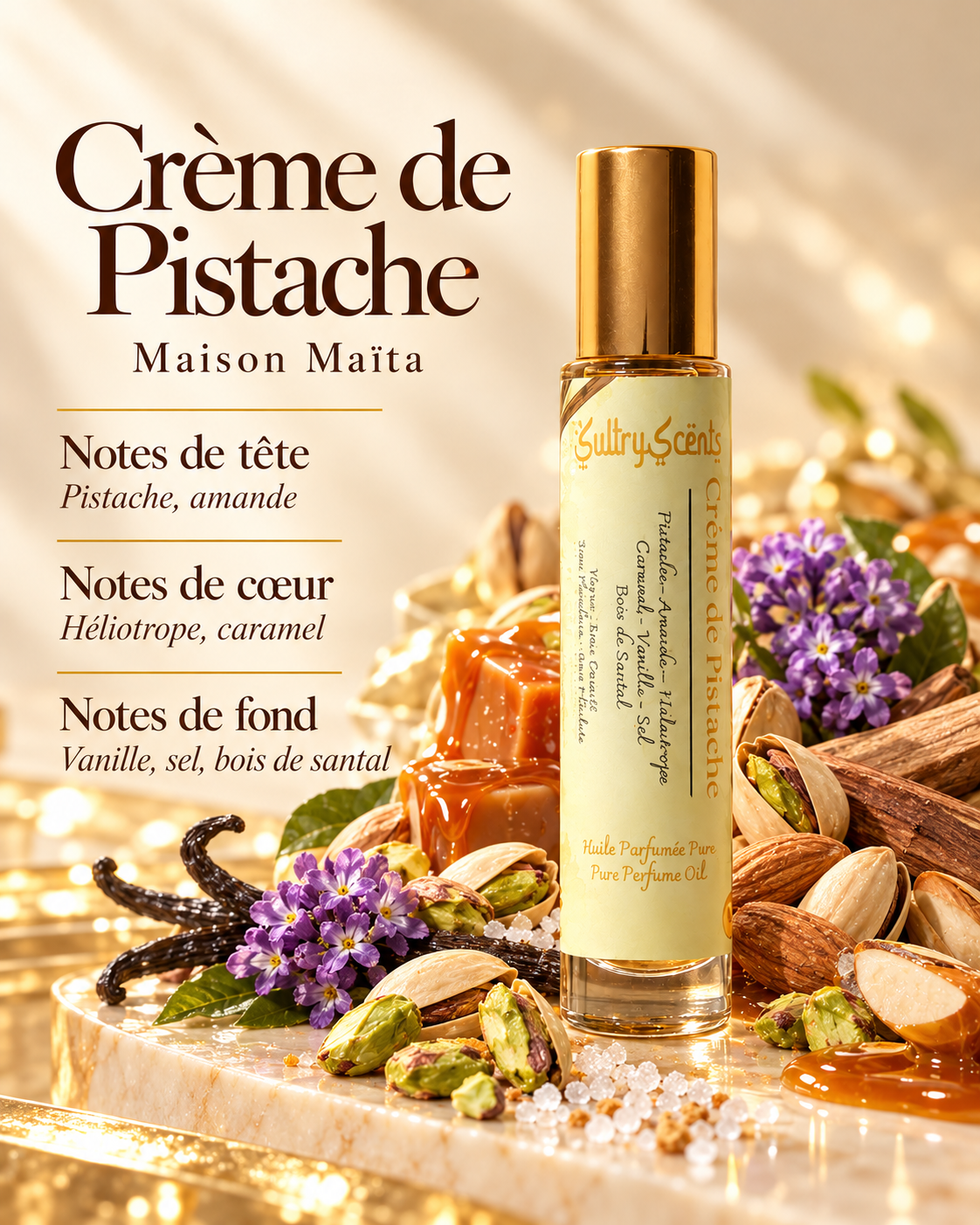 Crème de Pistache — notes de tête, de cœur et de fond