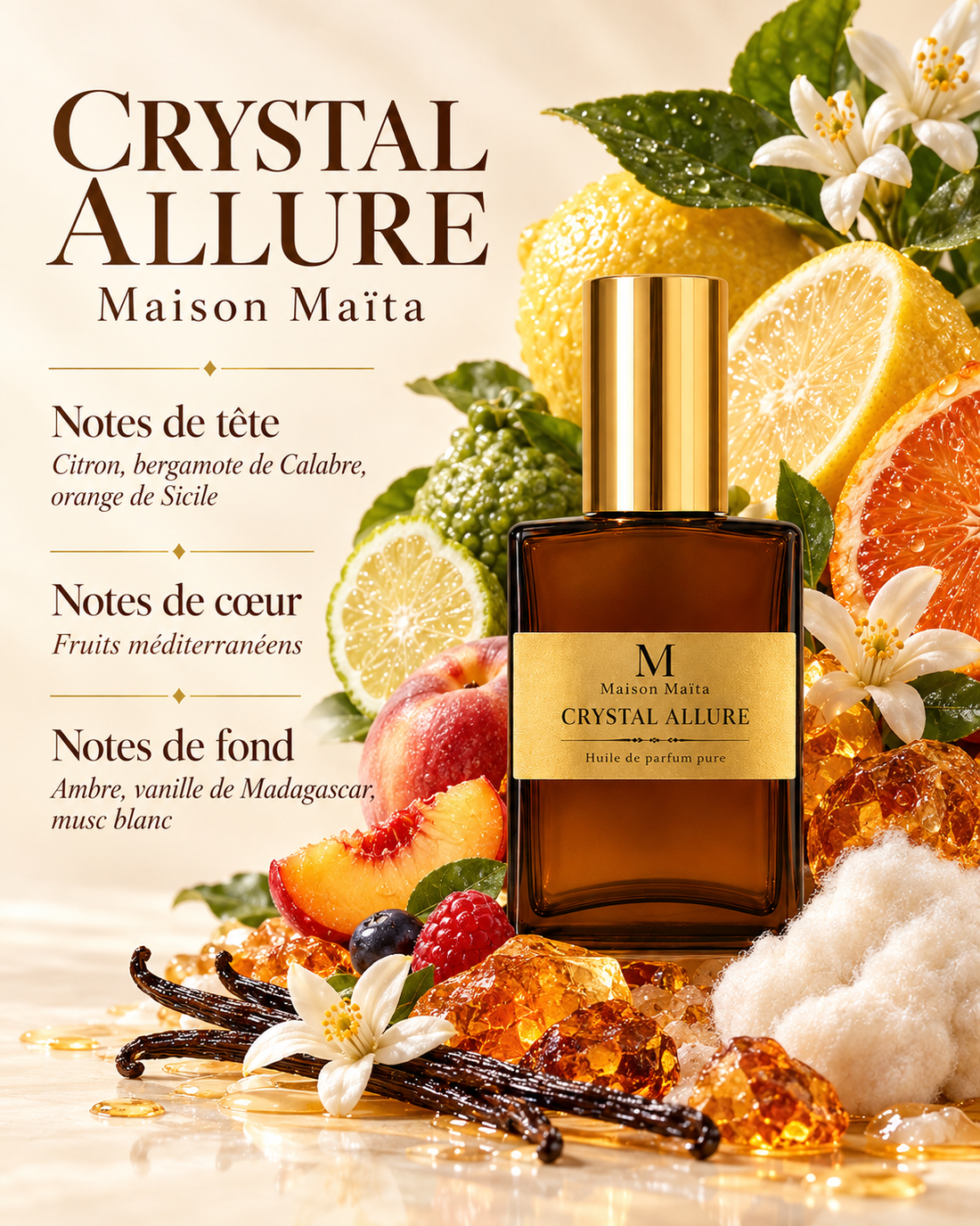 Crystal Allure - 30 ml — notes olfactives — Maison Maïta