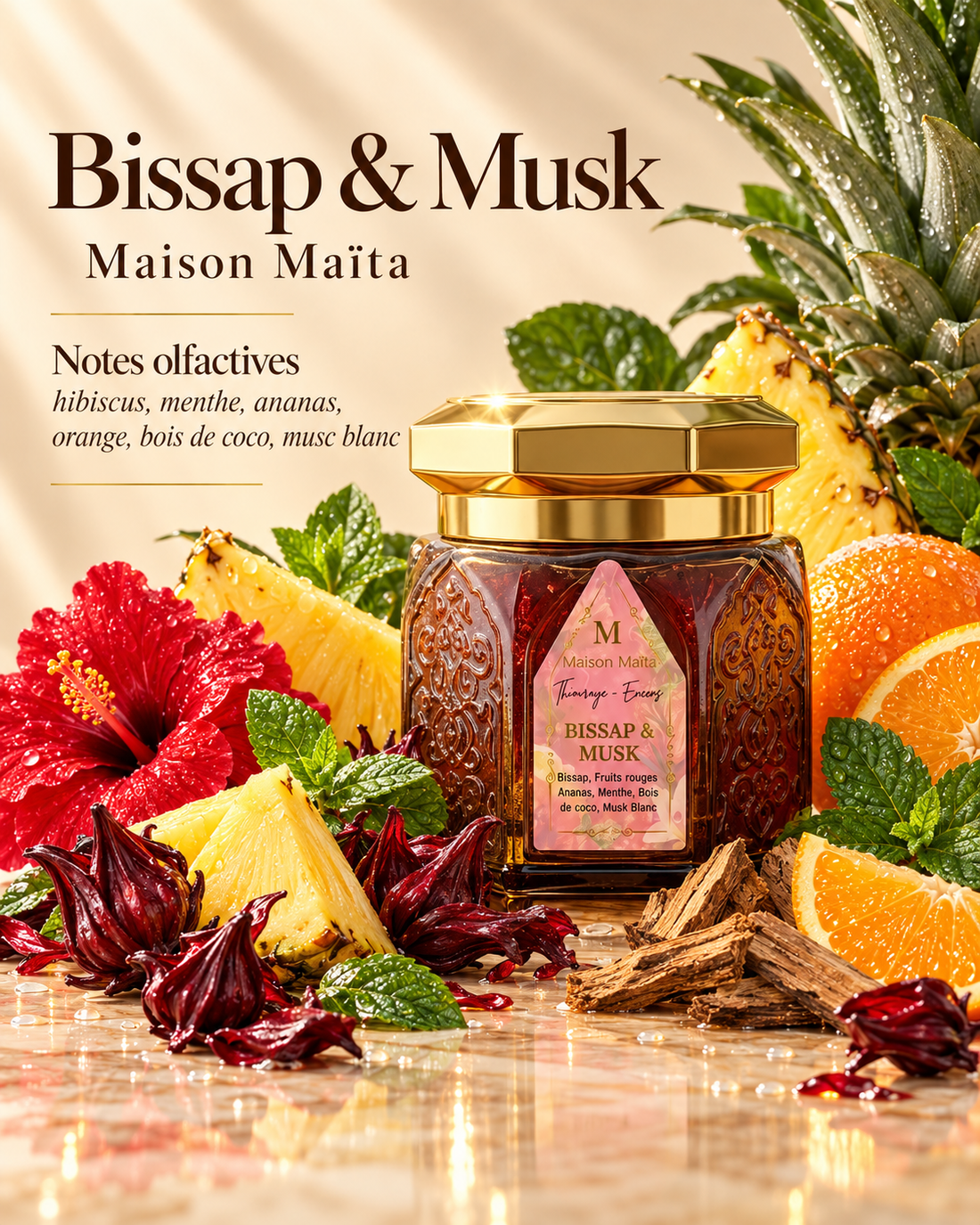 Bissap & Musk - Le thiouraye d’été — notes olfactives, pot fermé