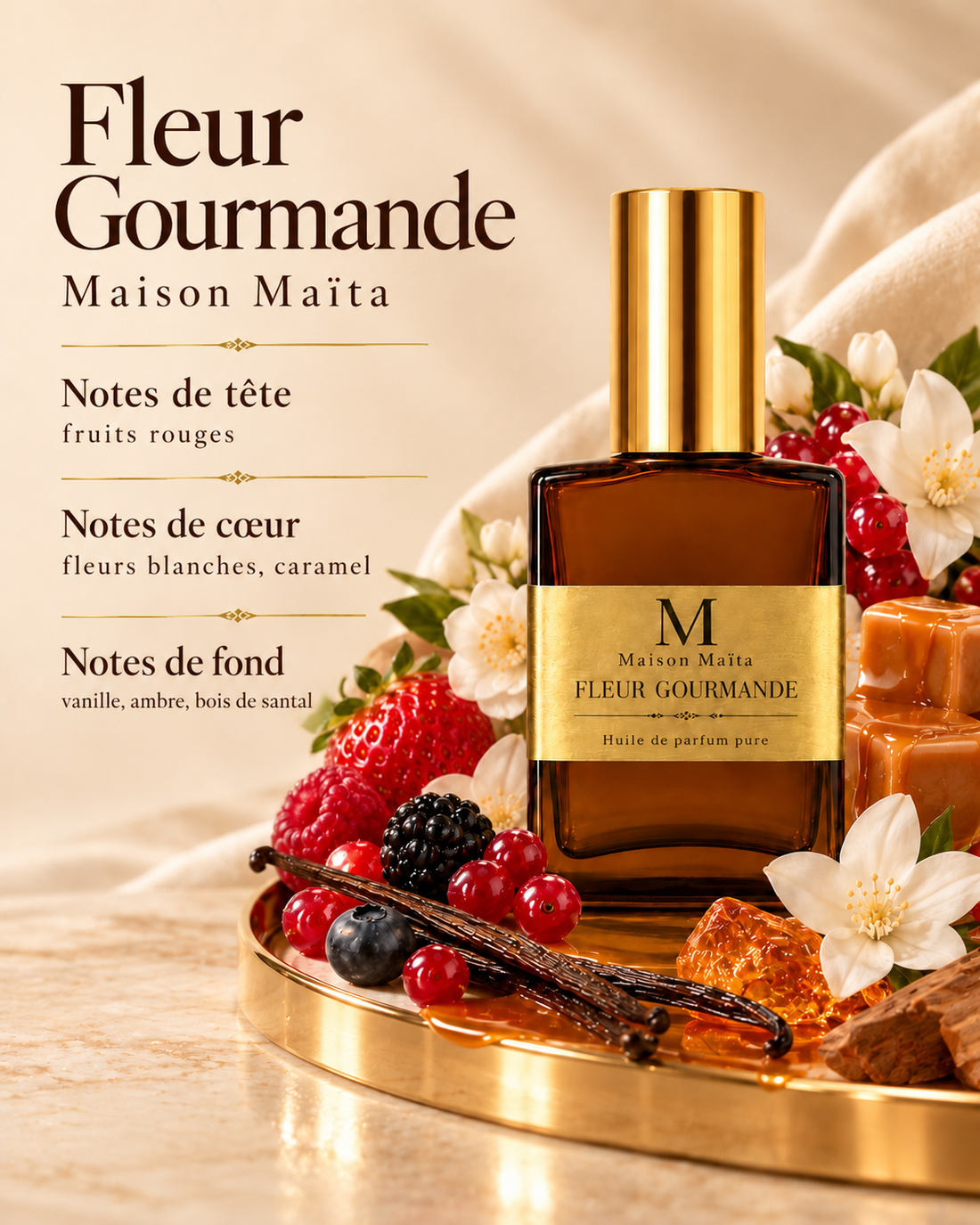Fleur Gourmande - 30 ml — notes olfactives — Maison Maïta