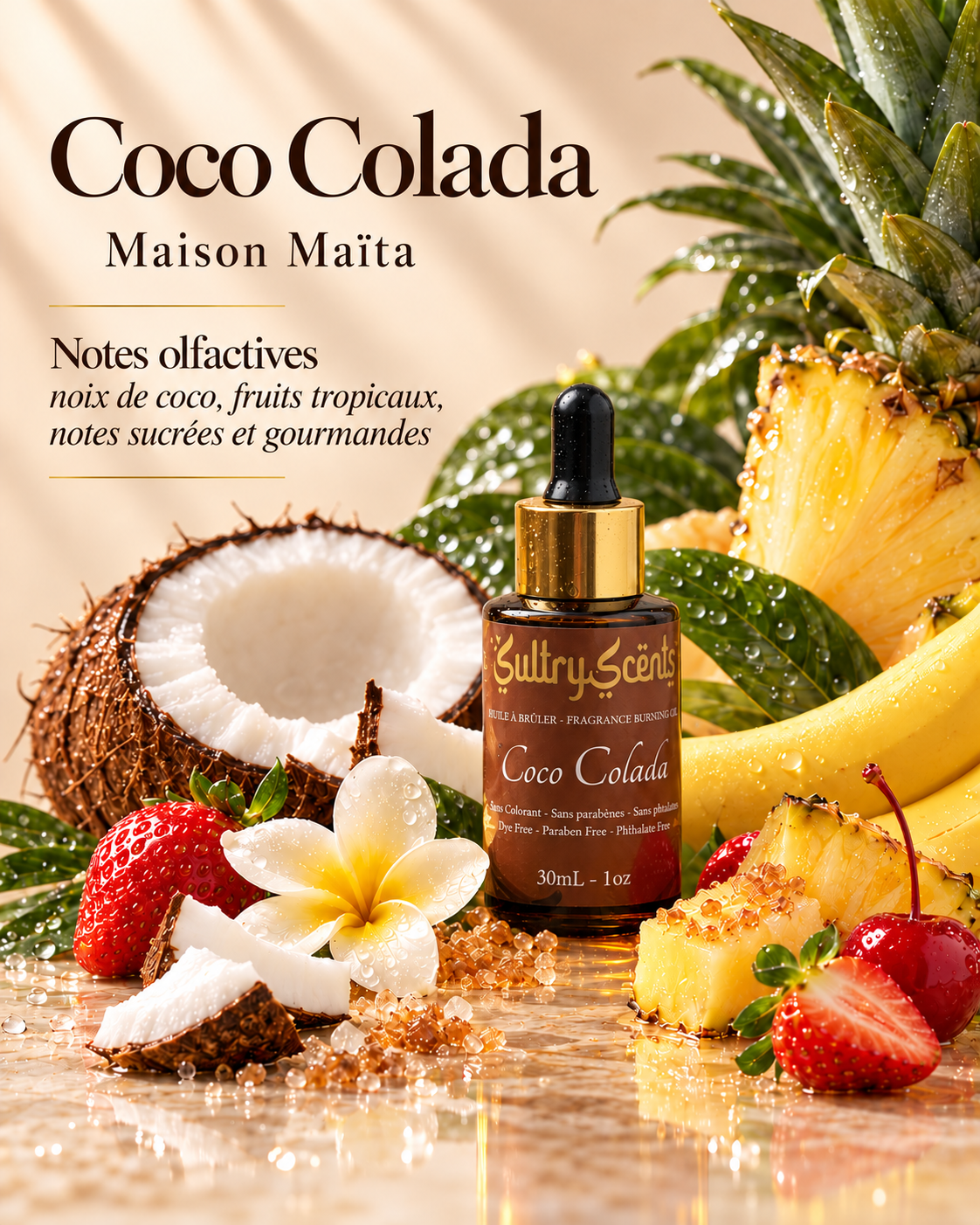 coco-colada — huile à brûler et notes olfactives