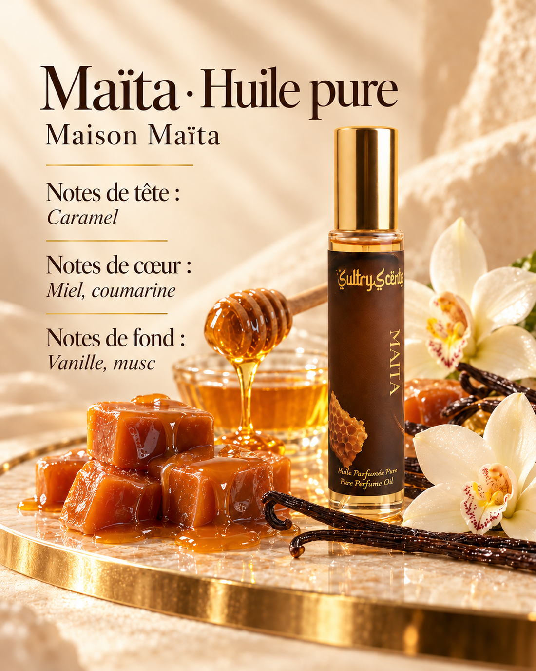Maïta · Huile pure — notes de tête, de cœur et de fond