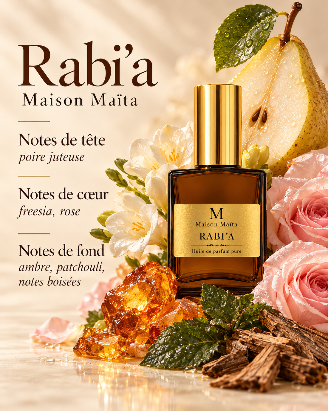 Rabi'a - 30 ml — notes olfactives — Maison Maïta