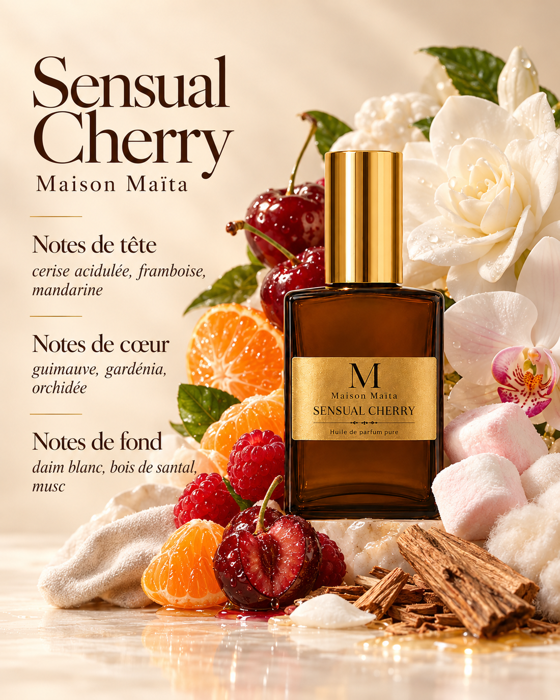 Sensual Cherry - 30 ml — notes olfactives — Maison Maïta