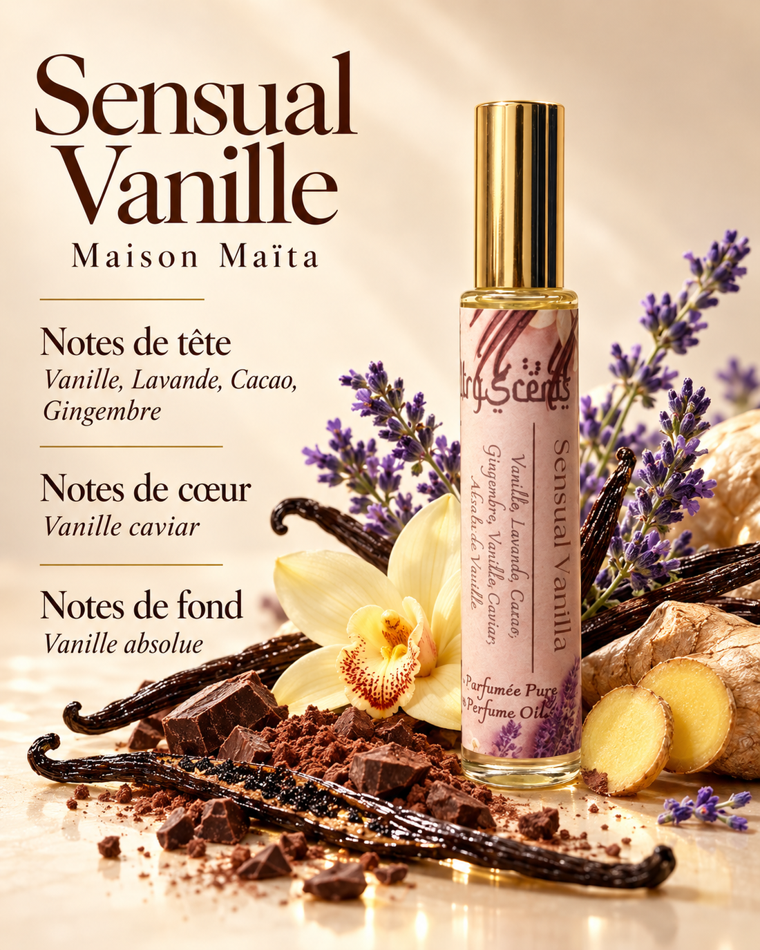 Sensual Vanilla — notes olfactives — Maison Maïta