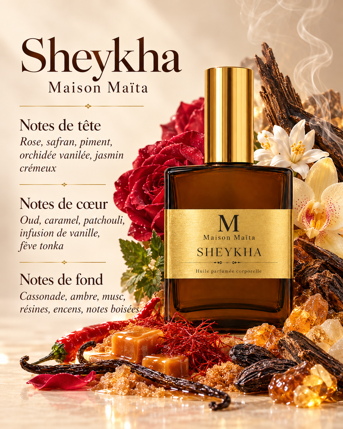 Sheykha - 50 ml — notes olfactives — Maison Maïta