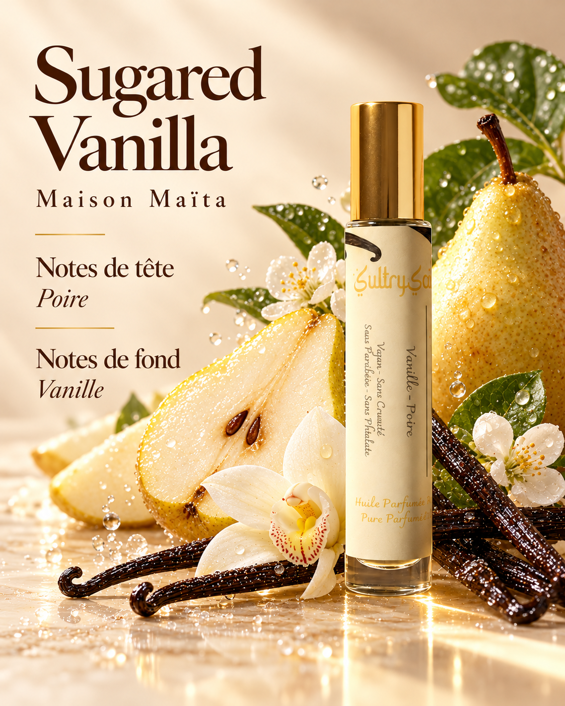 Sugared Vanilla- Pure Perfume Oil - Huile Parfumée - Vegan — notes olfactives