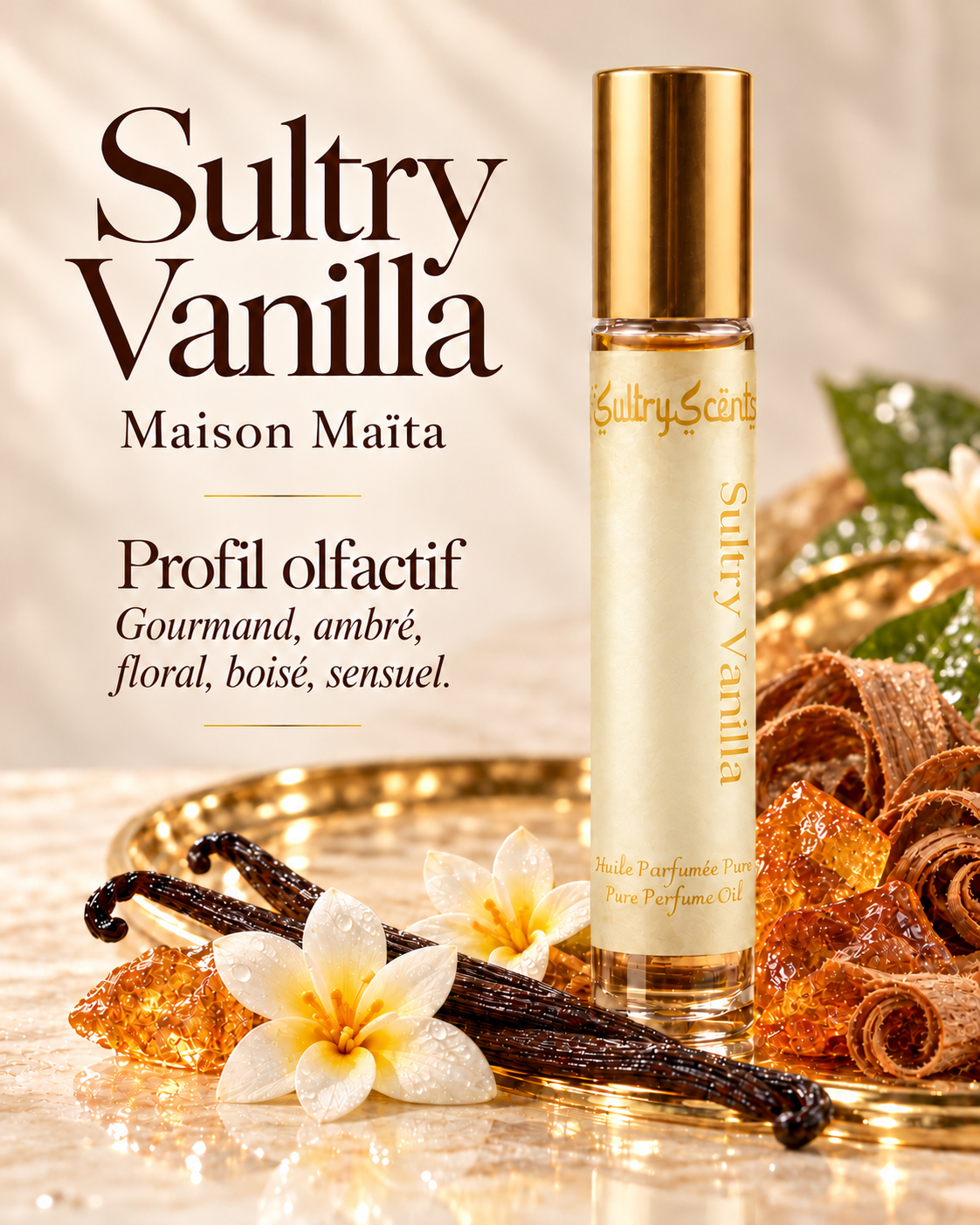 Sultry Vanilla - Pure Perfume Oil - Huile Parfumé Pure - Vegan — notes olfactives