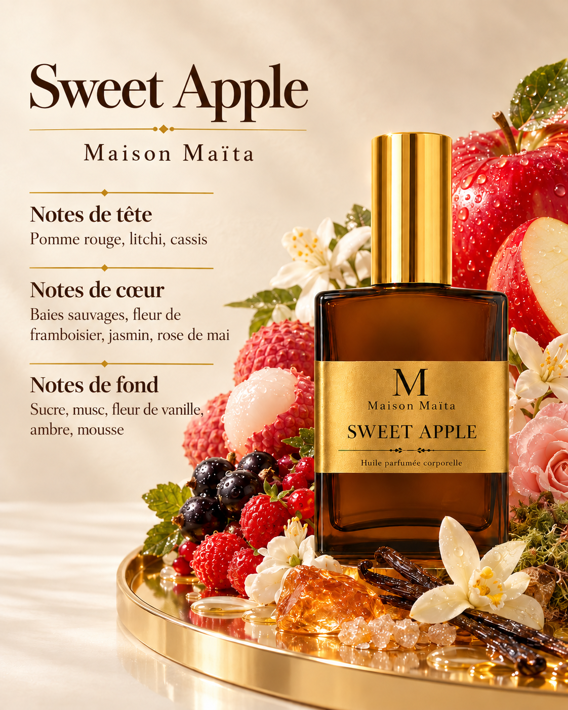 Sweet Apple - 50 ml — notes olfactives — Maison Maïta