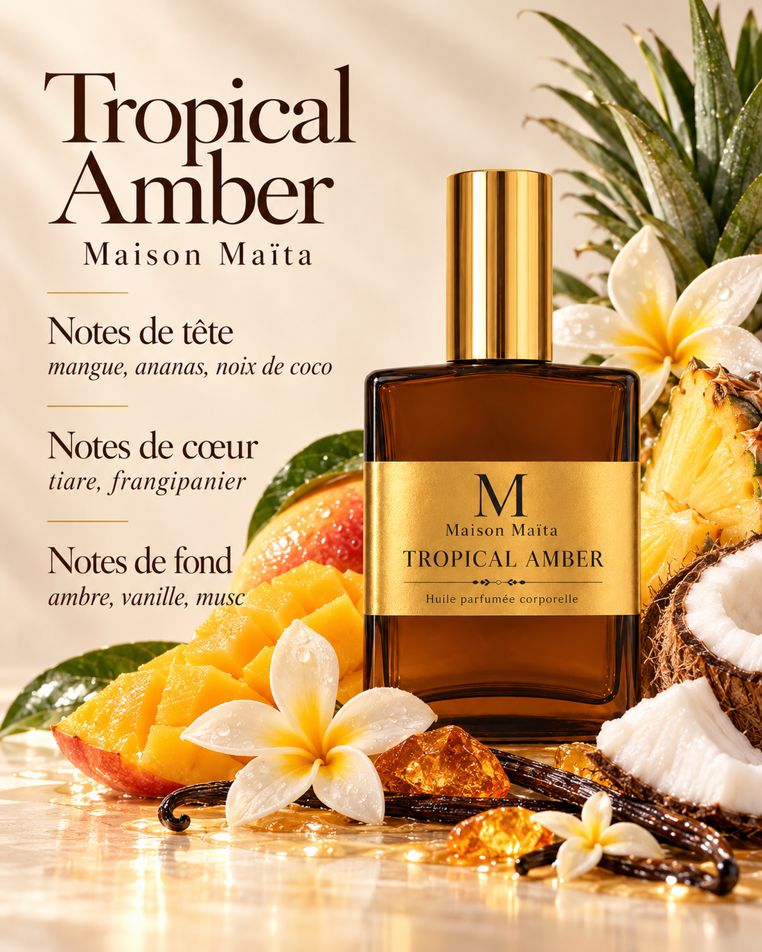 Tropical Amber - 50 ml — notes olfactives — Maison Maïta