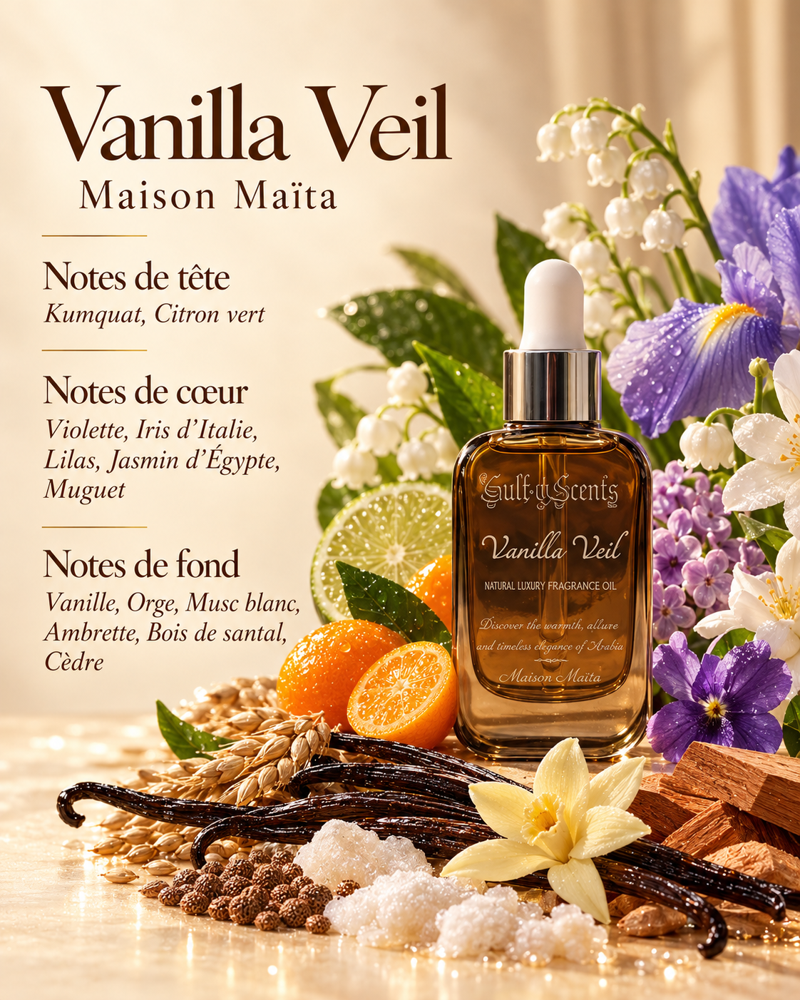 Vanilla Veil — notes olfactives — Maison Maïta