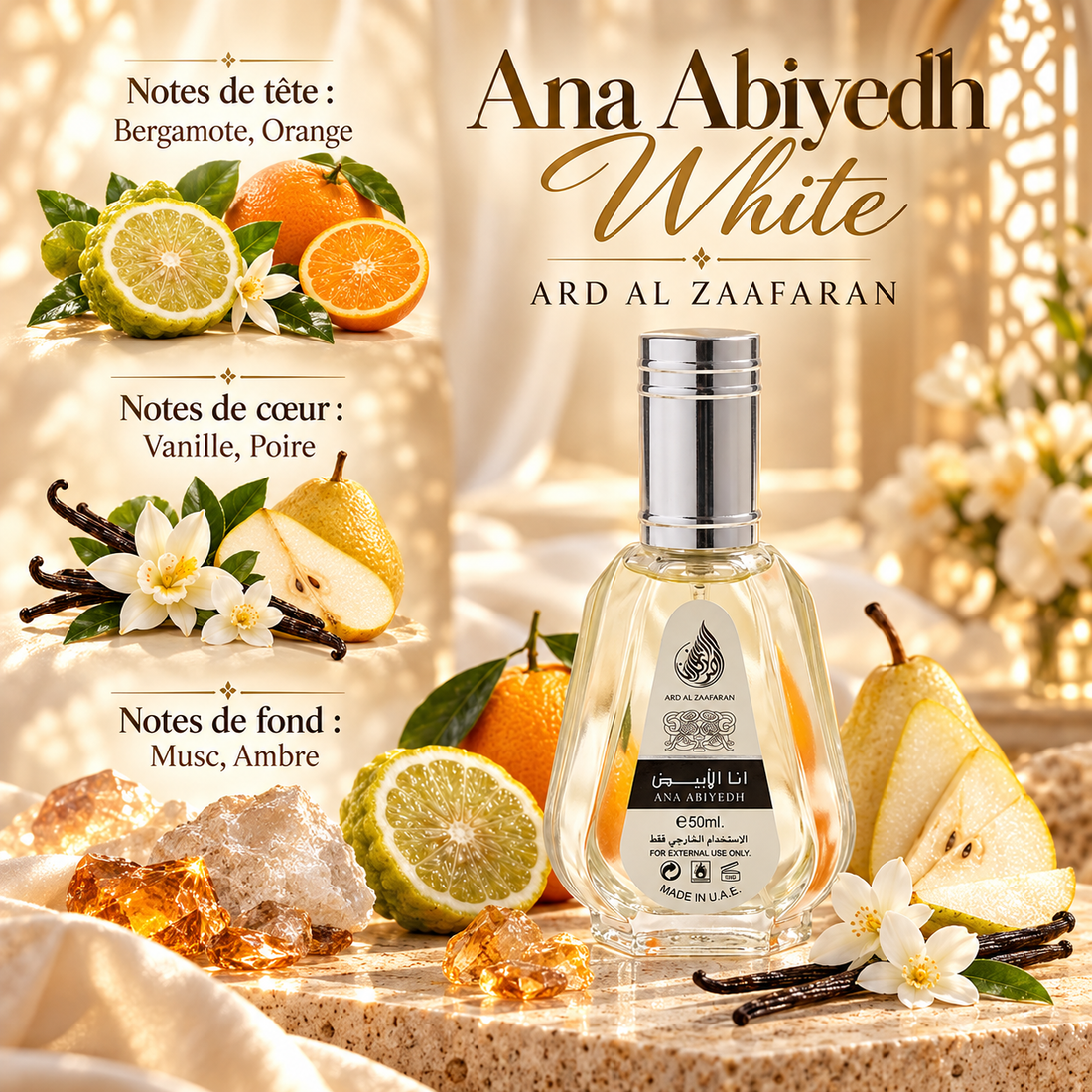 ana-abiyedh-white — notes de tête, de cœur et de fond