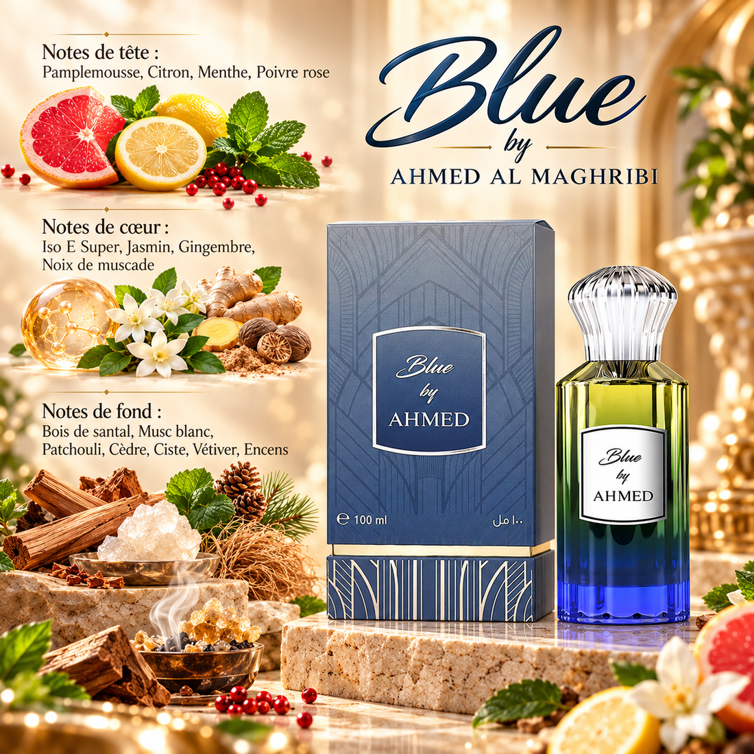 blue-ahmed — notes de tête, de cœur et de fond
