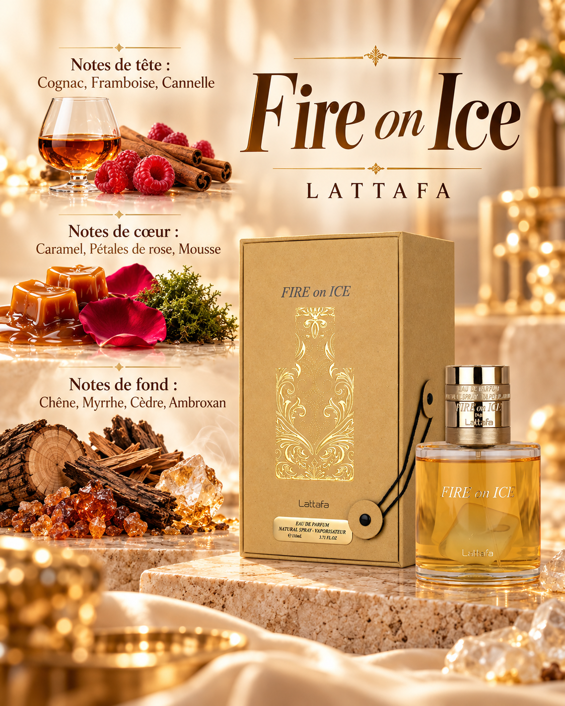 Fire on Ice - Lattafa - Eau de Parfum — notes olfactives