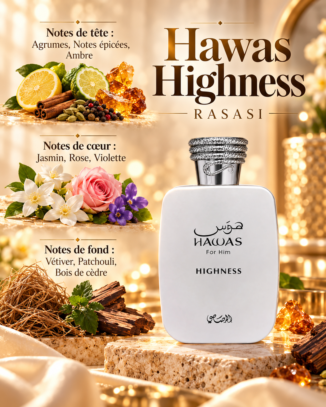 Hawas Highness – Rasasi — notes olfactives