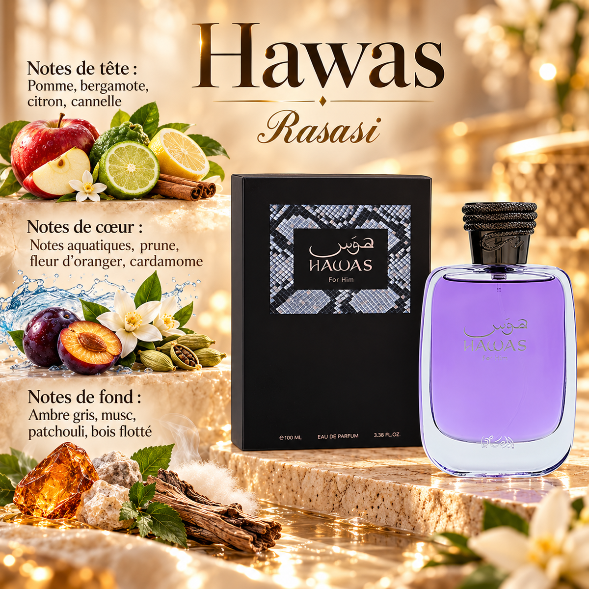 Hawas – notes olfactives
