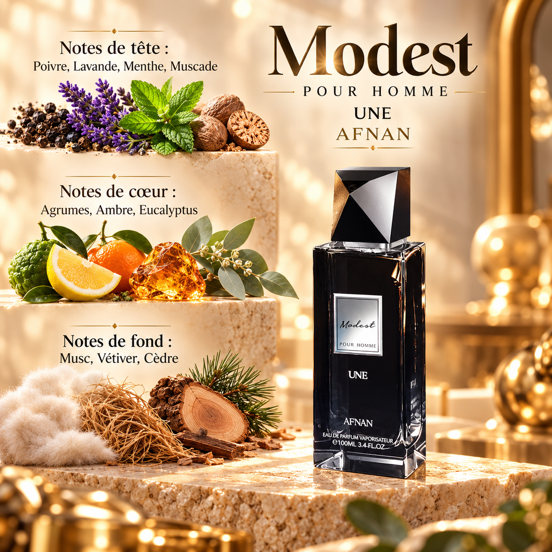 modest-afnan — notes de tête, de cœur et de fond