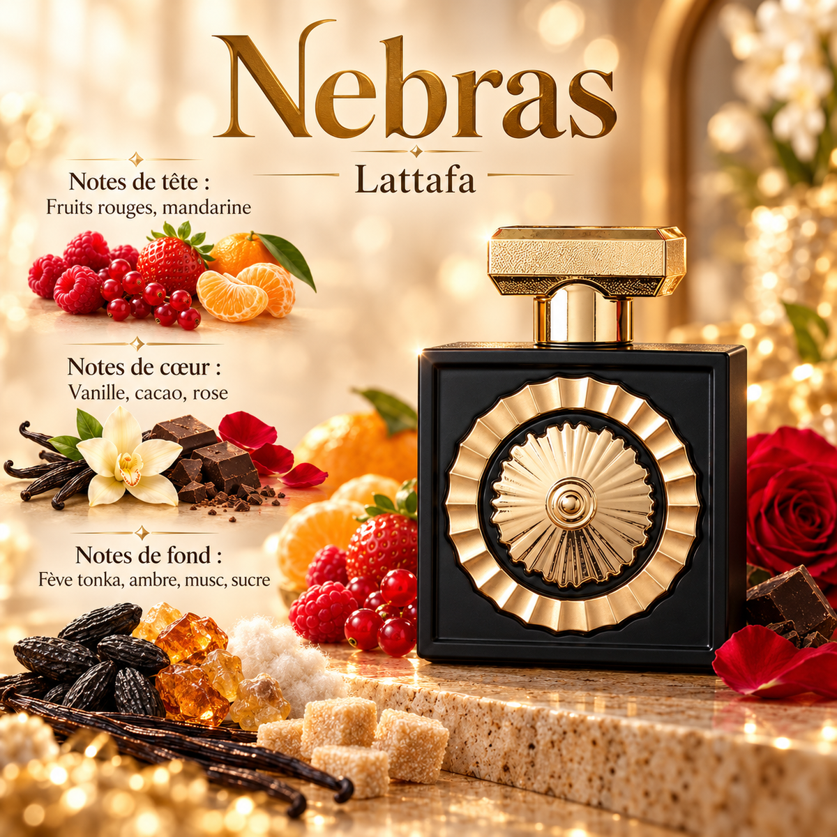 Nebras — notes de tête, de cœur et de fond