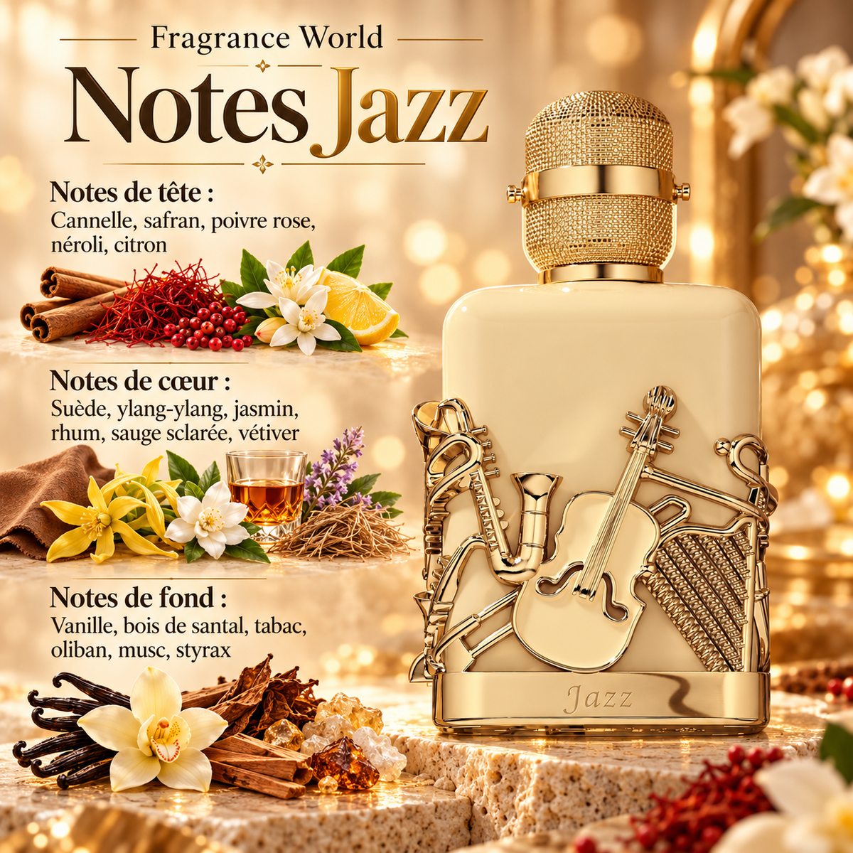 Notes Jazz — notes de tête, de cœur et de fond
