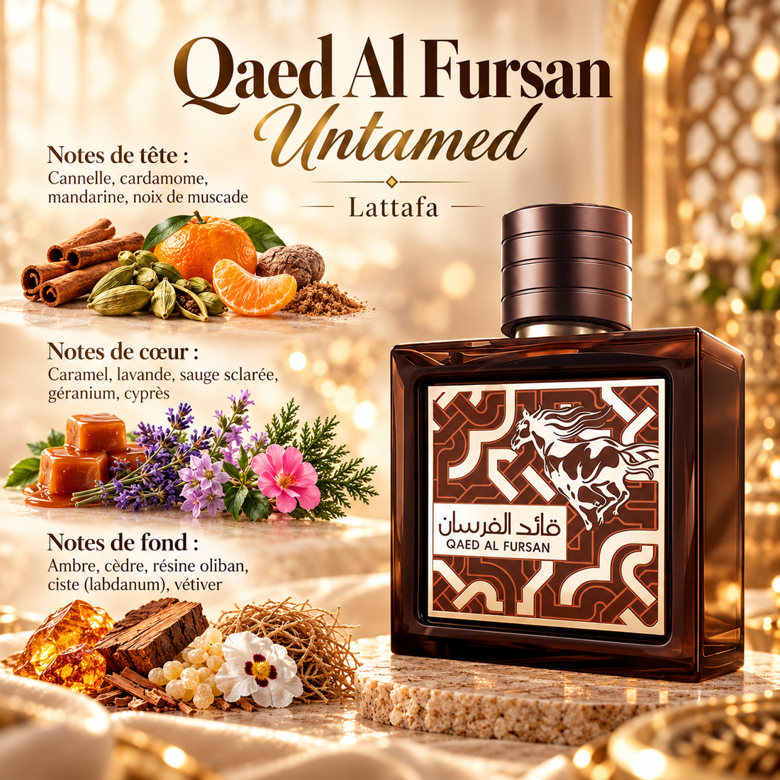 Qaed Al Fursan Untamed – notes olfactives