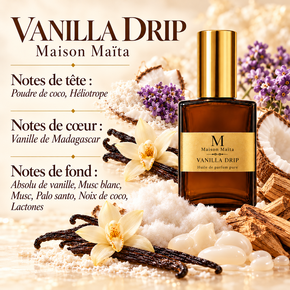 Vanilla Drip – pyramide olfactive corrigée